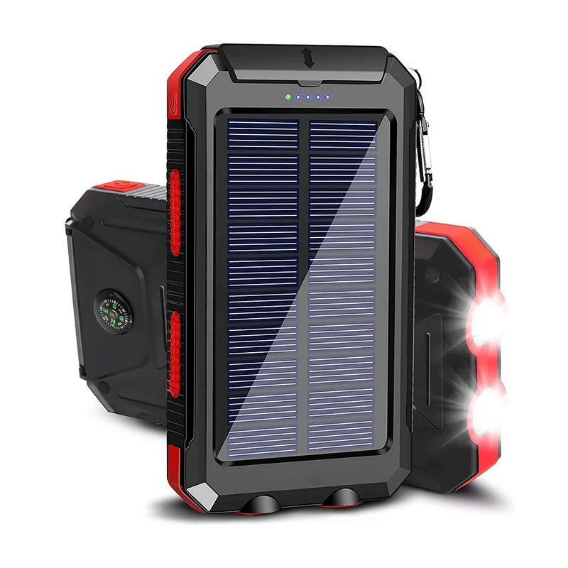 Banco de Energía Solar 20.000 mAh con Linterna