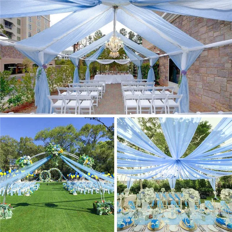 Sheer Chiffon Ceiling Drapes for Weddings & Events
