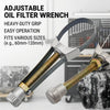 Adjustable Oil Filter Removal Wrench with Flexible Metal Strap