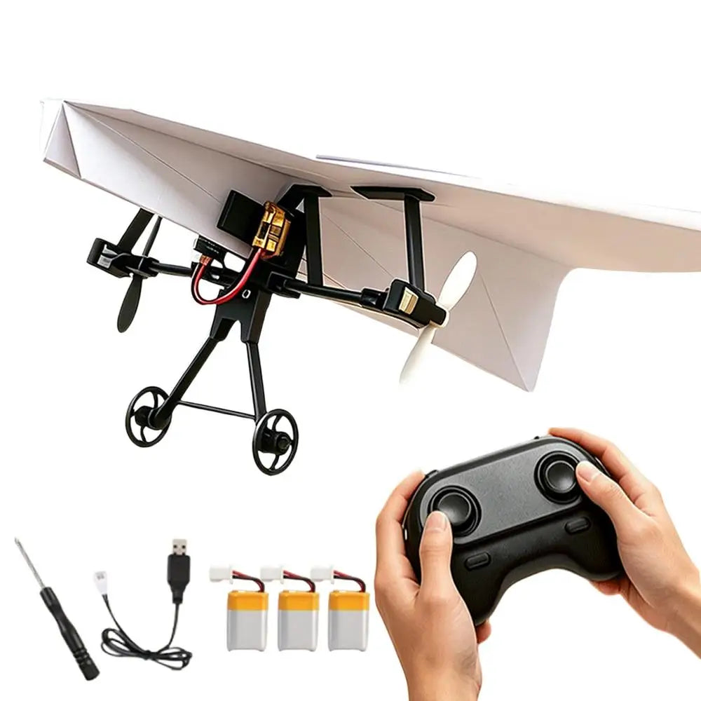 DIY Remote Control Paper Airplane Kit with Gyro Stabilizer