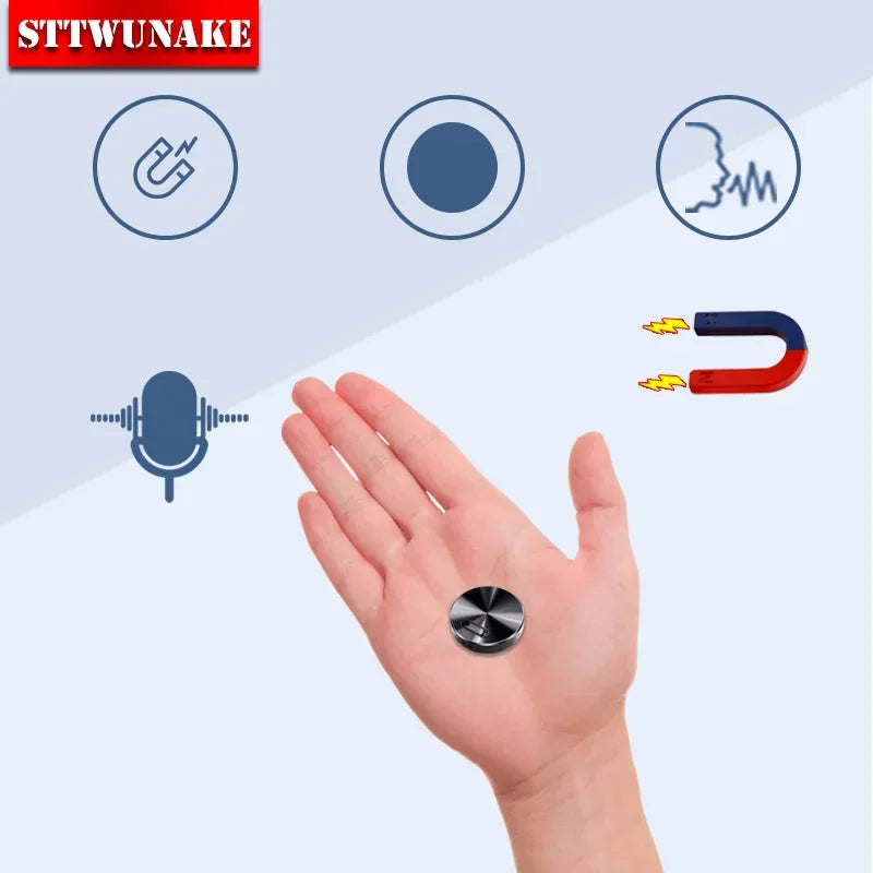 Compact Voice-Activated Recorder with Built-in Magnet