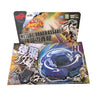 A box for a 4D Metal Fusion Battle Set with Launcher spinning top toy featuring dragon-like artwork.