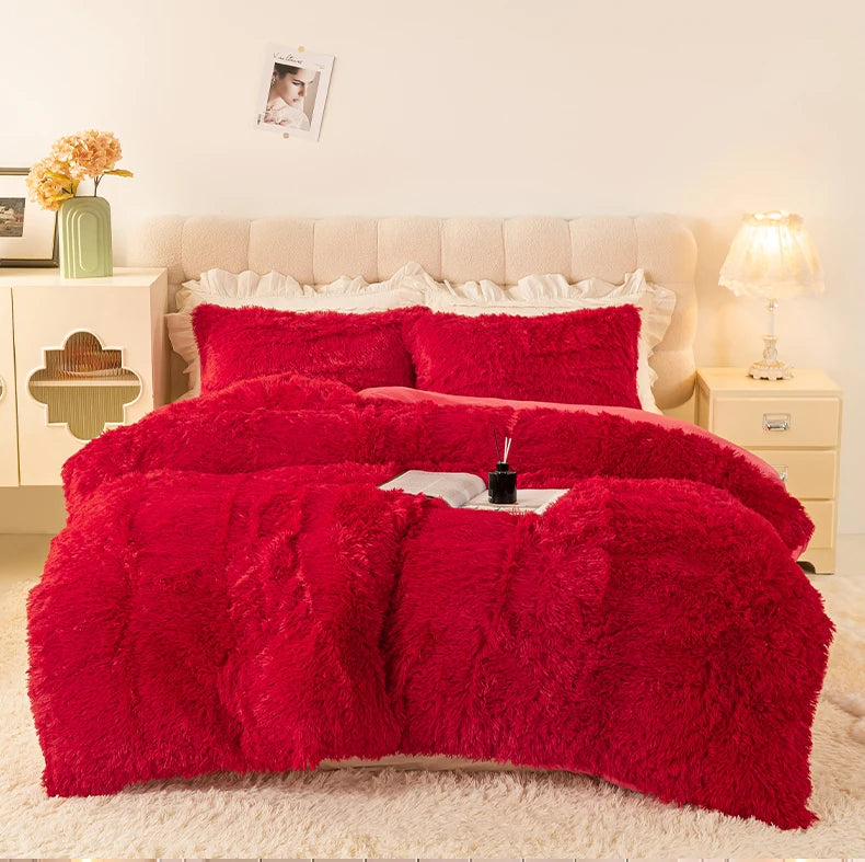 Plush 3-Piece Duvet Cover Set – Ultra-Soft Cozy Bedding