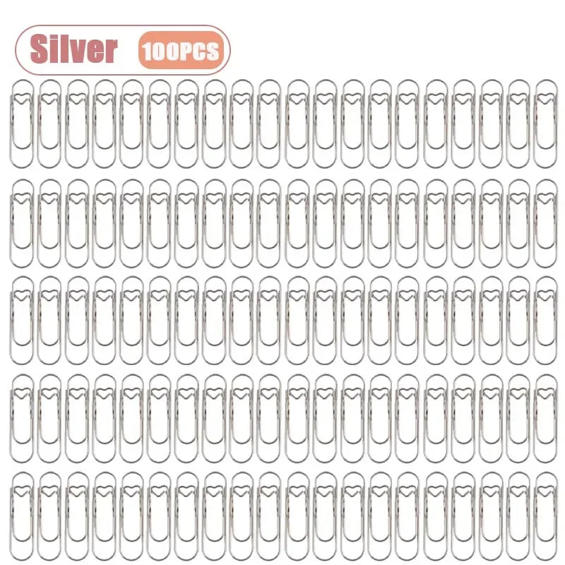 Heart-Shaped Metal Pen Clips for Notebooks and Journals