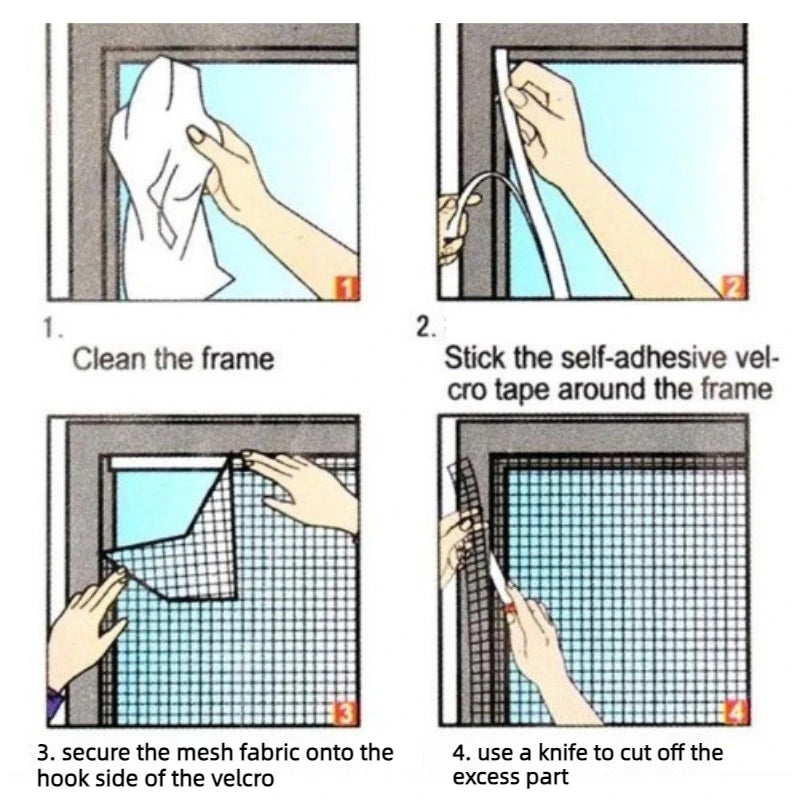 Self-Adhesive Window Screen Mesh – Easy DIY Mosquito Net