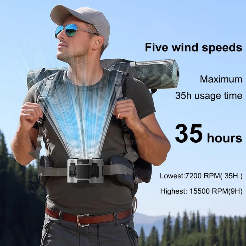 Portable Waist Fan with 20,000mAh Battery