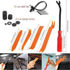 Assortment of auto trim clips, silicone cushions, and a fastener remover tool for car interior work.