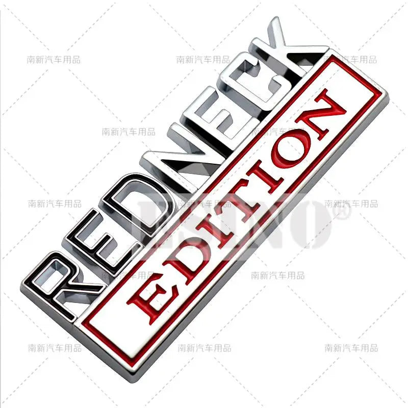 Redneck Edition 3D Chrome Emblem Decal