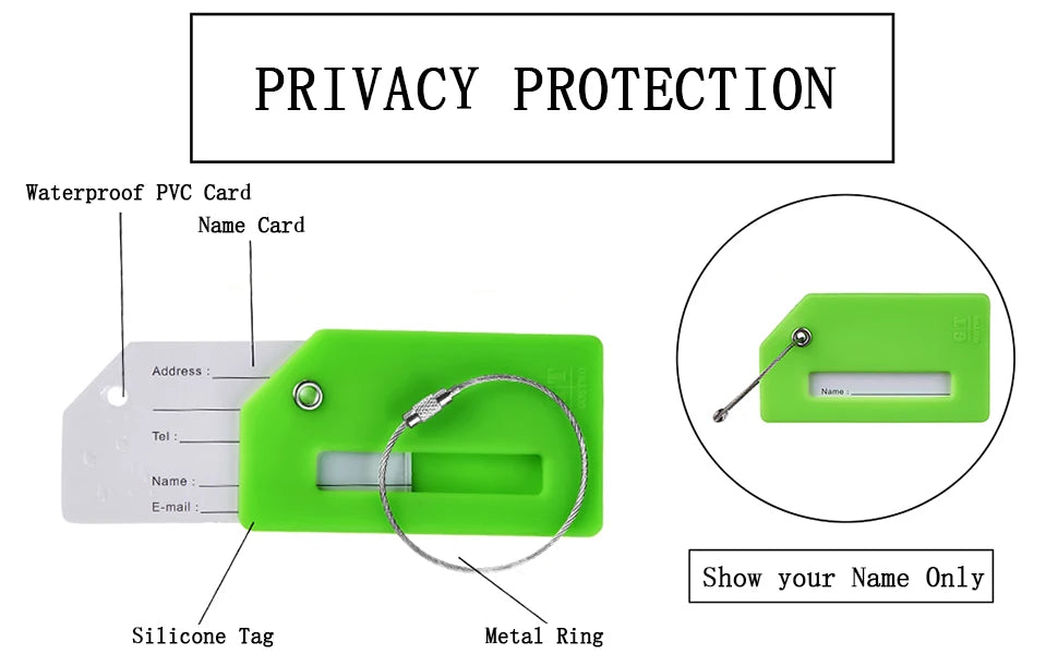 Silicone Luggage Tags for Identification