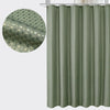 Waffle Textured Waterproof Shower Curtain with Hooks