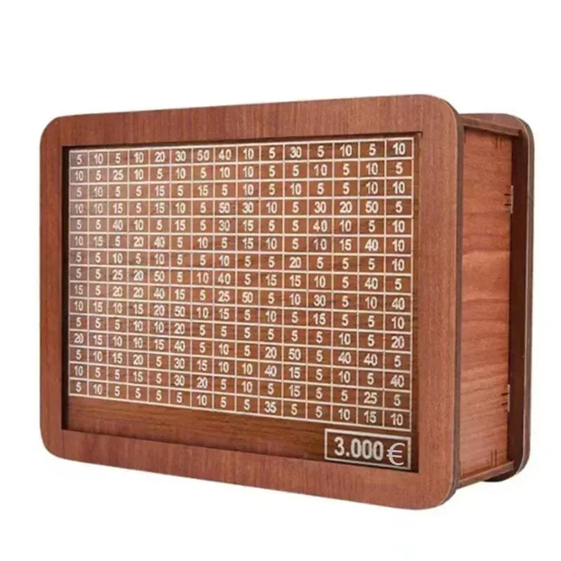 Wooden Money Saving Box with Built-in Coin Counter