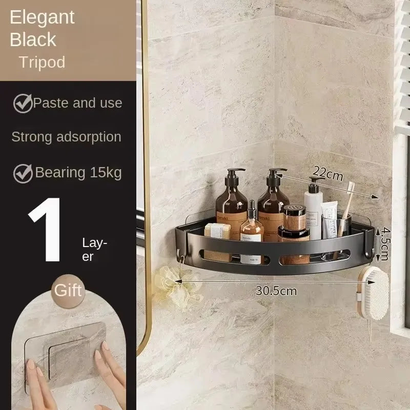 Corner Shower Caddy - Adhesive Mount Bathroom Shelf