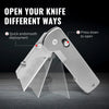 Folding Utility Knife with Quick-Change Blade and Pocket Clip