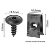 Black self-tapping screws and U-shaped spacers kit with various sizes shown for M4 and M5 screws.