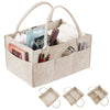 Felt Baby Diaper Caddy Organizer with Pockets and Removable Divider
