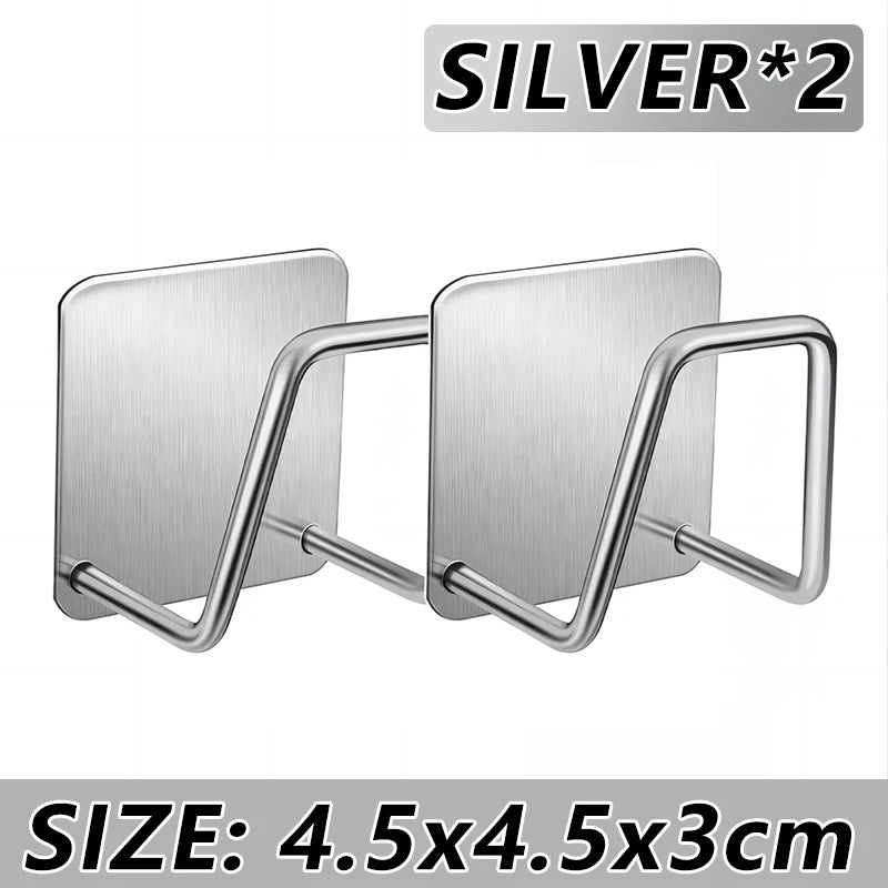Self-Adhesive Stainless Steel Sponge Holder for Kitchen Sink