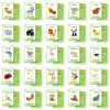 A collection of animal flash cards featuring various animals like tiger, zebra, ant, koala, bear, lion, panda, cheetah, shark