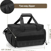 Black two-way zipper tool bag with a padded handle and non-slip base
