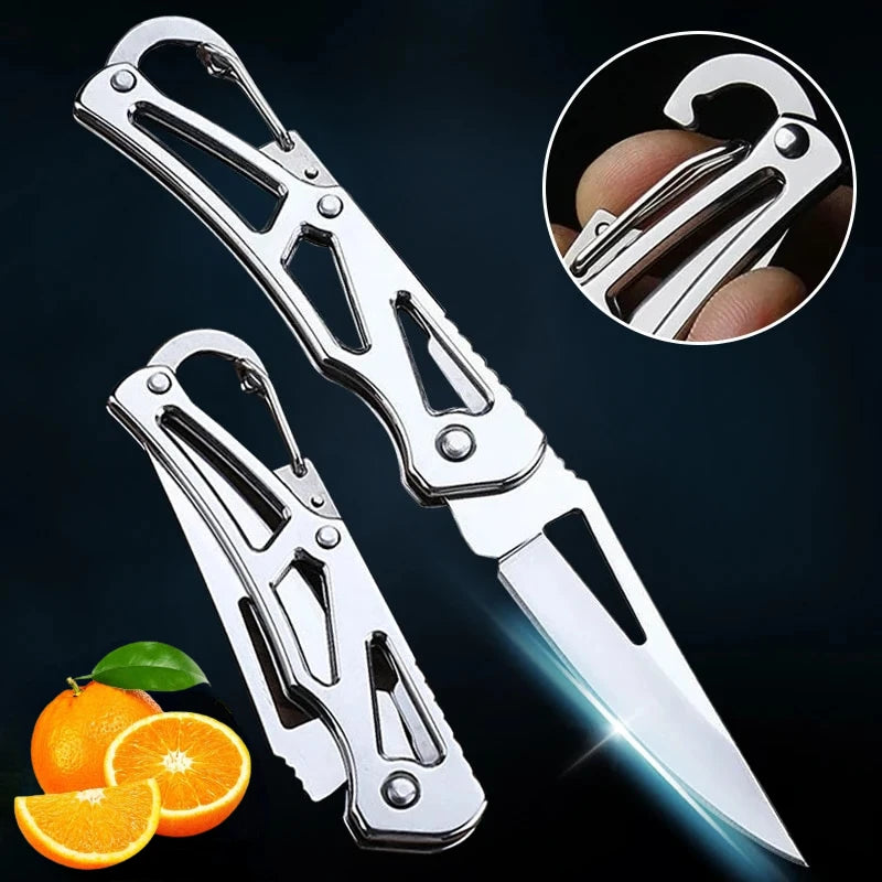 Folding Stainless Steel Fruit Knife with Non-Slip Handle