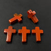 Natural Stone Cross Pendant Charm for Jewelry Making