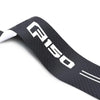 Black carbon fiber PU leather door sill protector stickers for a Ford F-150