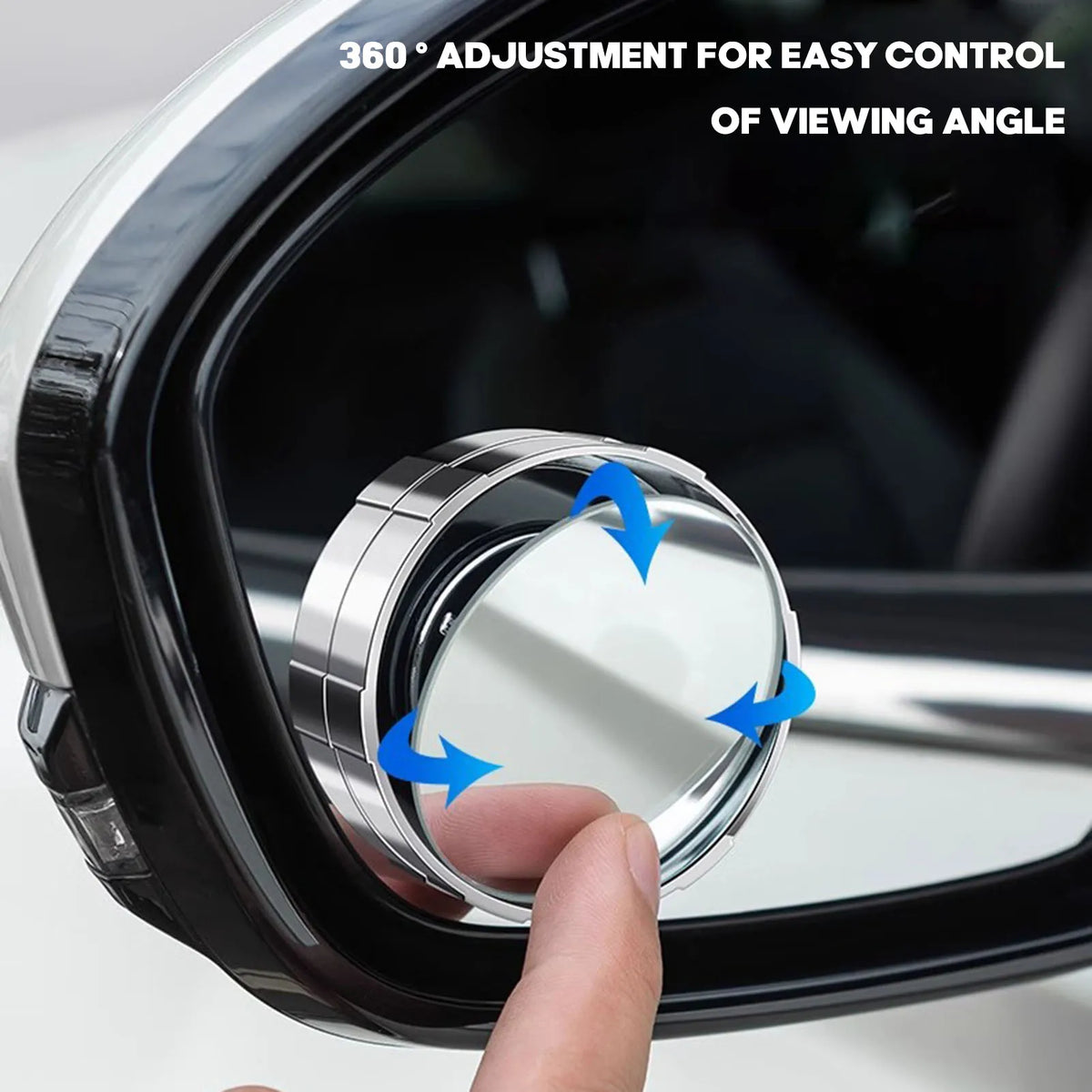 360° Wide Angle Car Side Mirror with Suction Cup – Blind Spot Eliminator