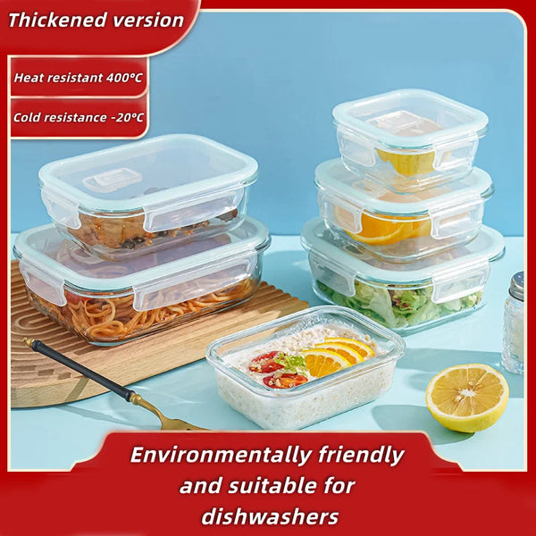 Borosilicate Glass Lunch Box with Leak-Proof Lid