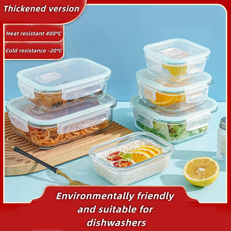 Borosilicate Glass Lunch Box with Leak-Proof Lid