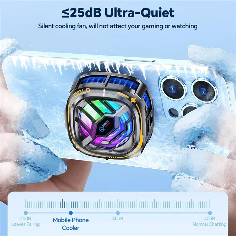 Magnetic Phone Cooler with Temperature Display