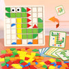 Wooden Shape & Color Mosaic Puzzle Set for Kids
