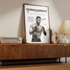 Boxing Legend Fighter Canvas Wall Art - MMA Champion Poster Print for Home Gym Decor