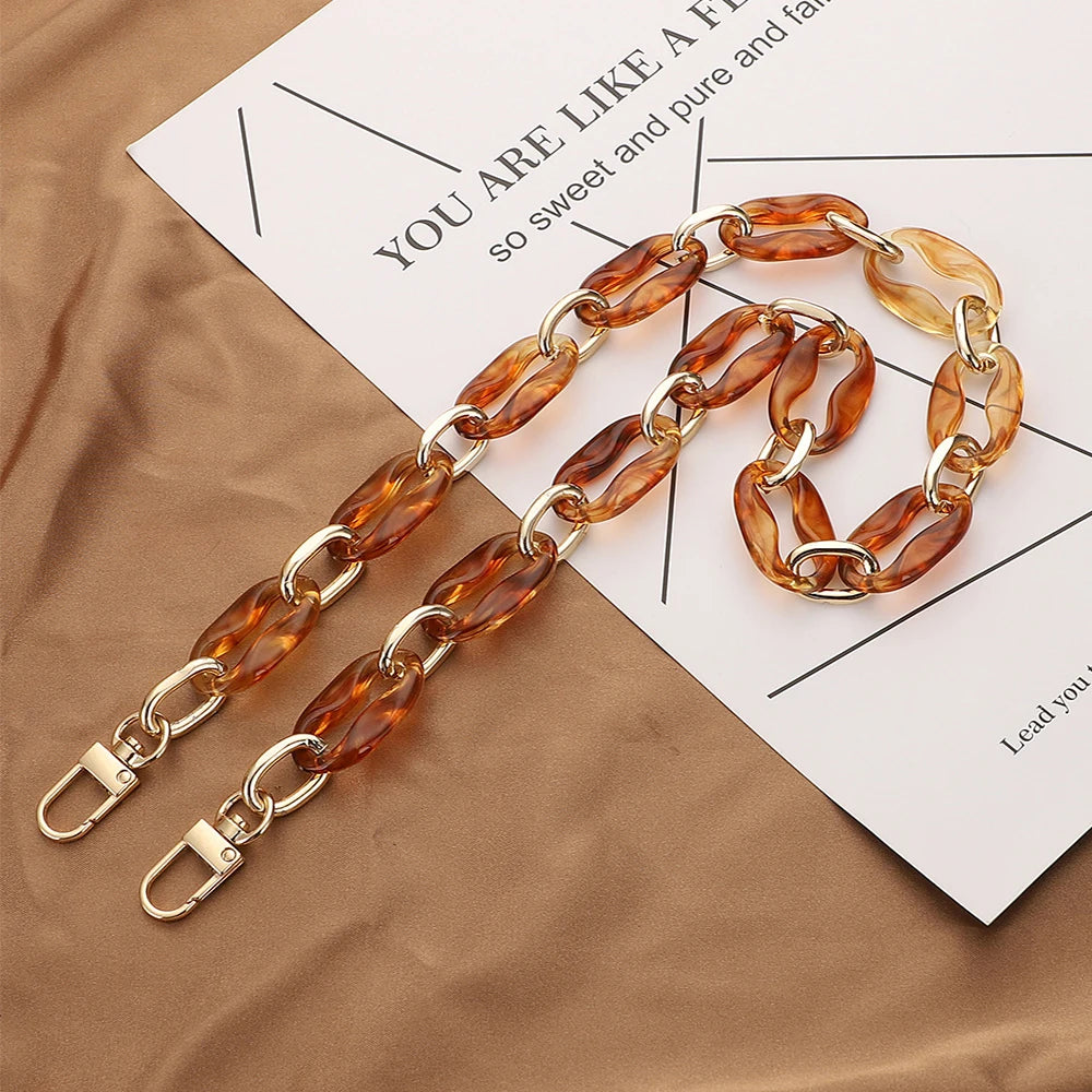 Acrylic Resin Chain Bag Strap for Purses and Crossbody Bags