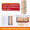 Classic Wooden Tumble Tower Game – 54-Piece Family Stacking Blocks