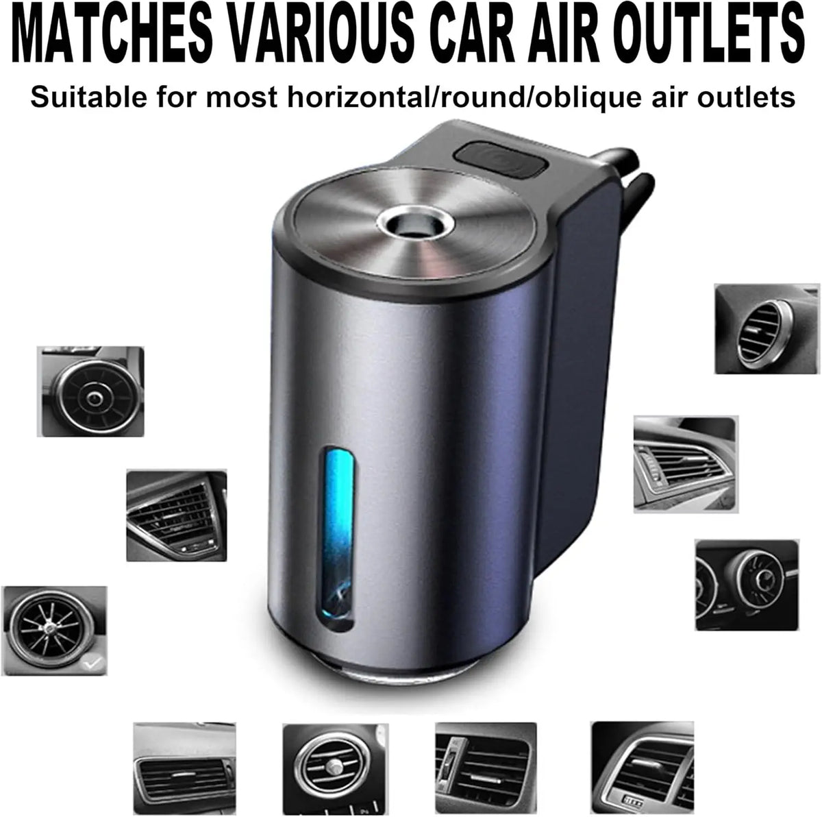 Rechargeable Car Aroma Diffuser with 3-Level Mist Control