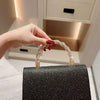 Crystal Bowknot Evening Clutch with Chain Strap