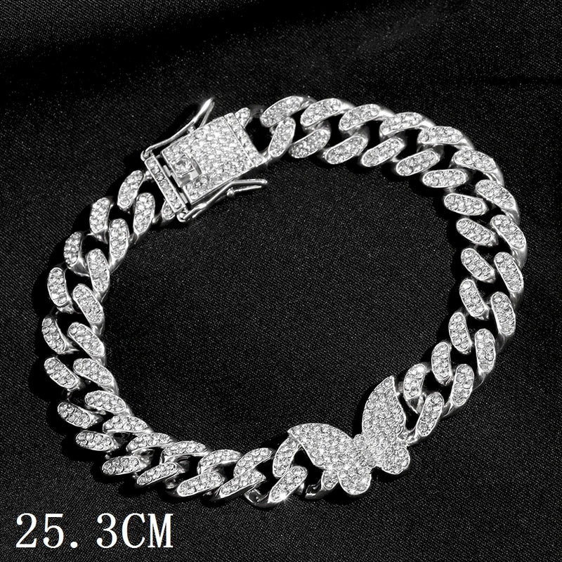 Iced-Out Cuban Link Anklet