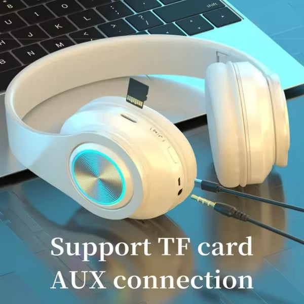 Foldable Bluetooth Headphones with Noise Cancellation