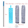 A set of 85cm mop, two cloths, and one mop clip for cleaning.