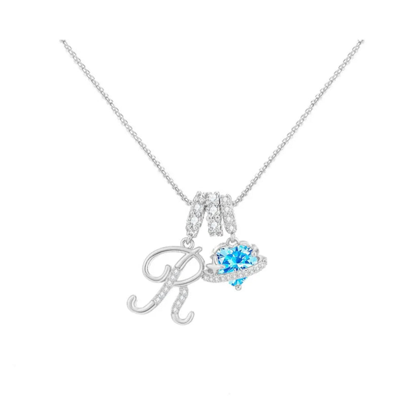 Heart-Shaped Initial Pendant Necklace
