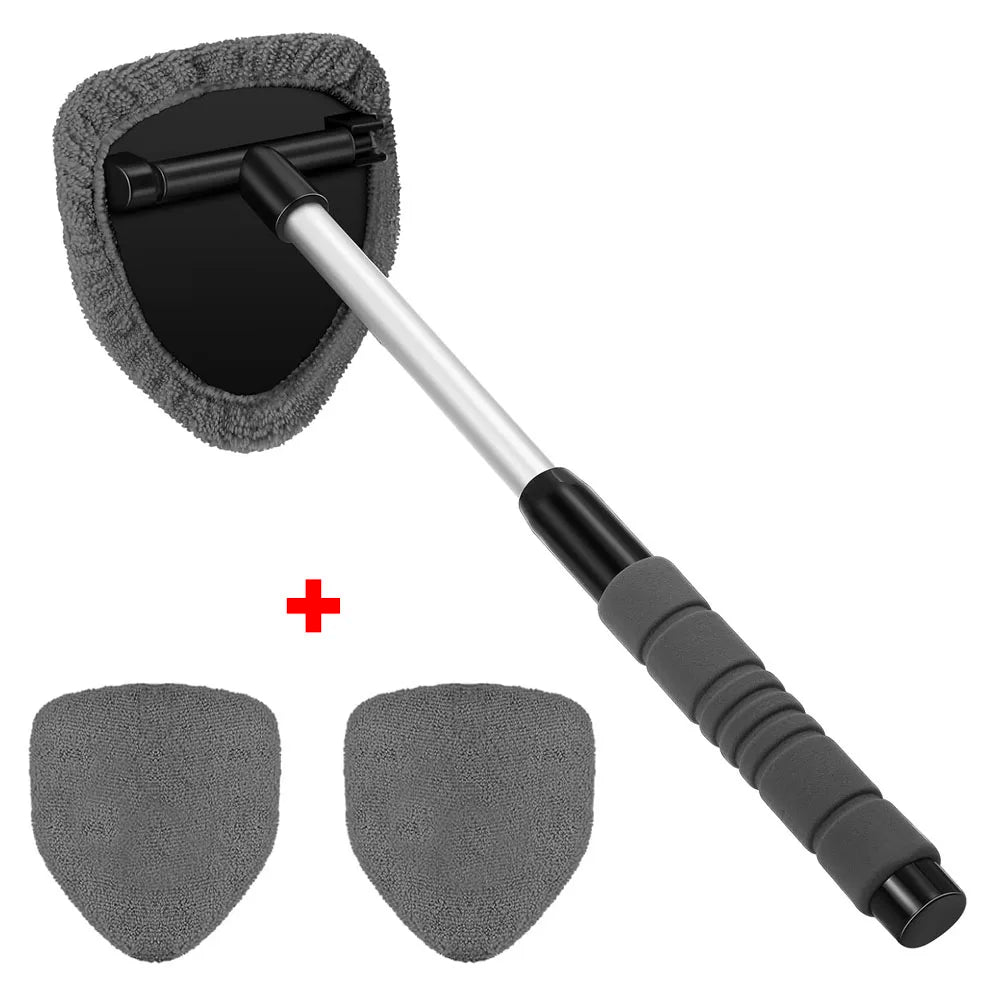 Telescopic Car Windshield Cleaner with Microfiber Pads