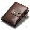 Vintage Leather Wallet with RFID Protection and Multiple Compartments