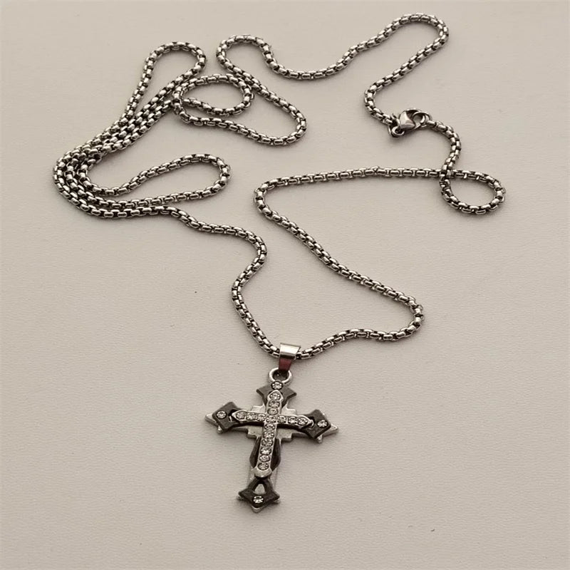 Vintage Cross Pendant Necklace
