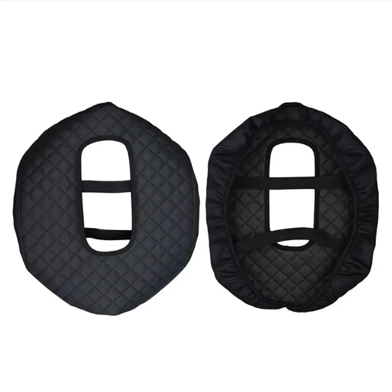 Black microfiber leather custom fit center console armrest pad for Chevrolet Silverado 2019-2024