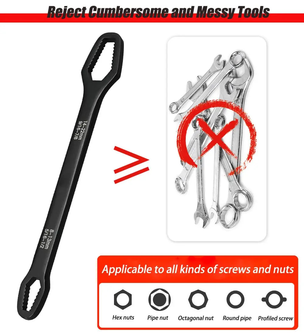 Adjustable Self-Tightening Torx Wrench 8-22mm