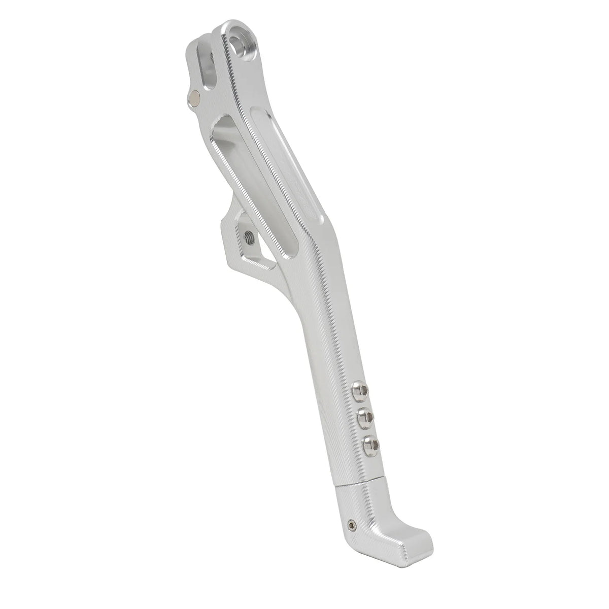 Silver CNC aluminum adjustable motorcycle kickstand for Sur Ron and Segway