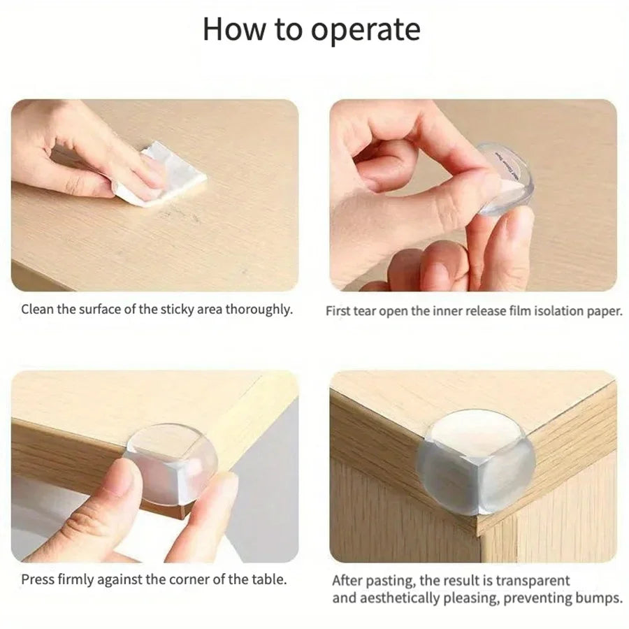 Clear Silicone Corner Guards for Baby Safety