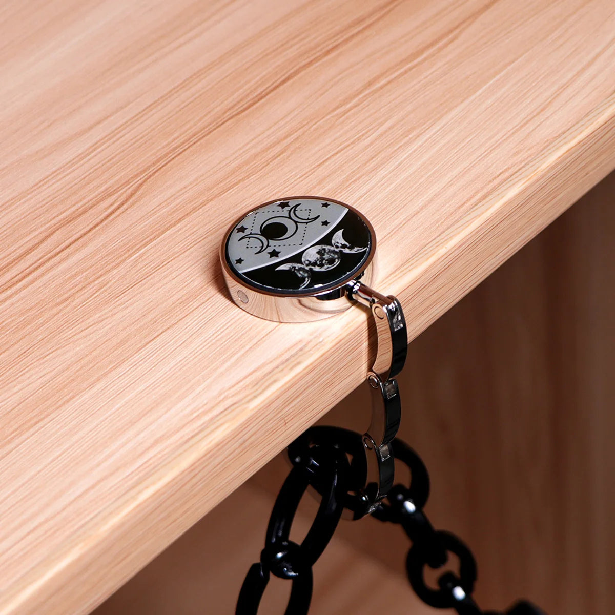 Portable Metal Purse Hook for Tables and Counters