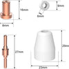 A set of plasma cutter torch consumables, including a replacement PT31 torch and related components.