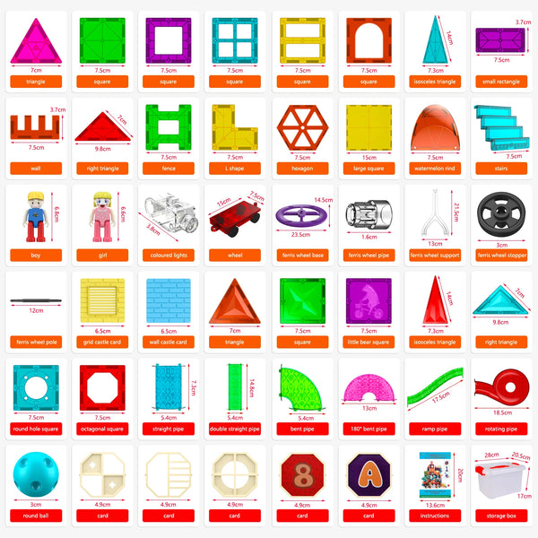 Magnetic Building Tiles Set