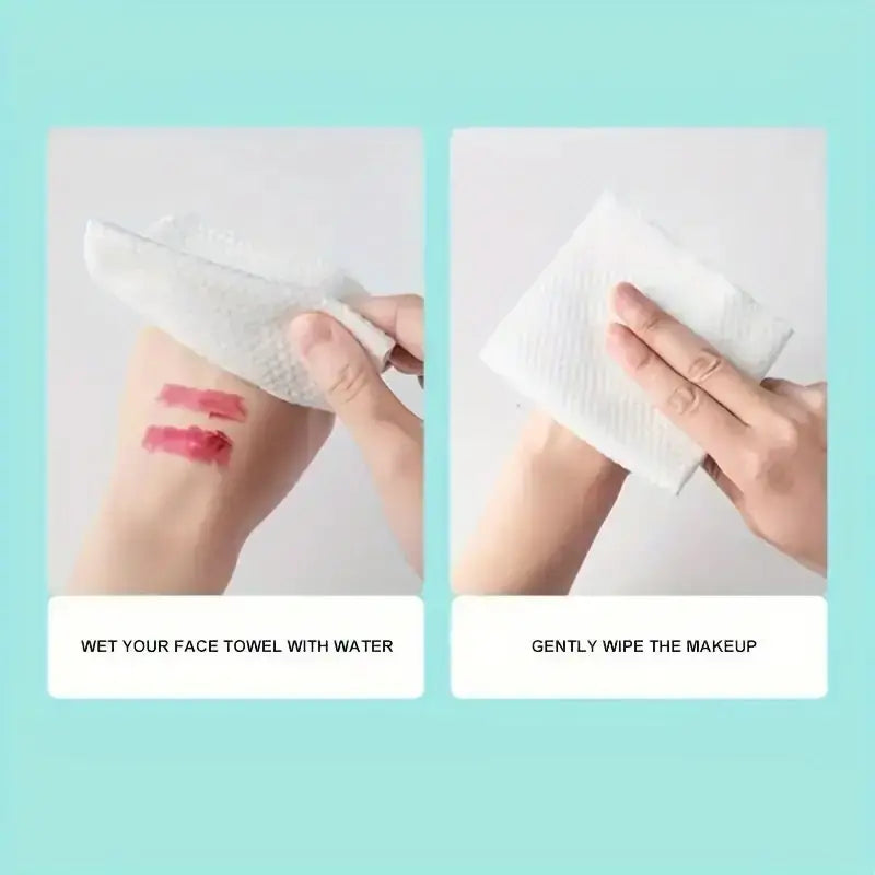 100% Cotton Disposable Face Towels – Soft & Thick Cleansing Wipes for Skincare